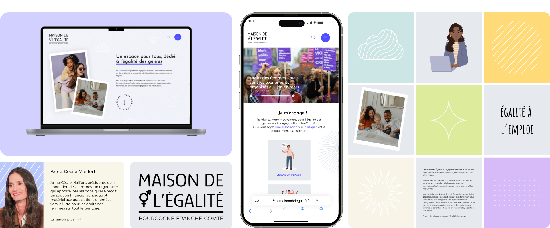 maison de l'égalité - projet fictif naina design plateforme web