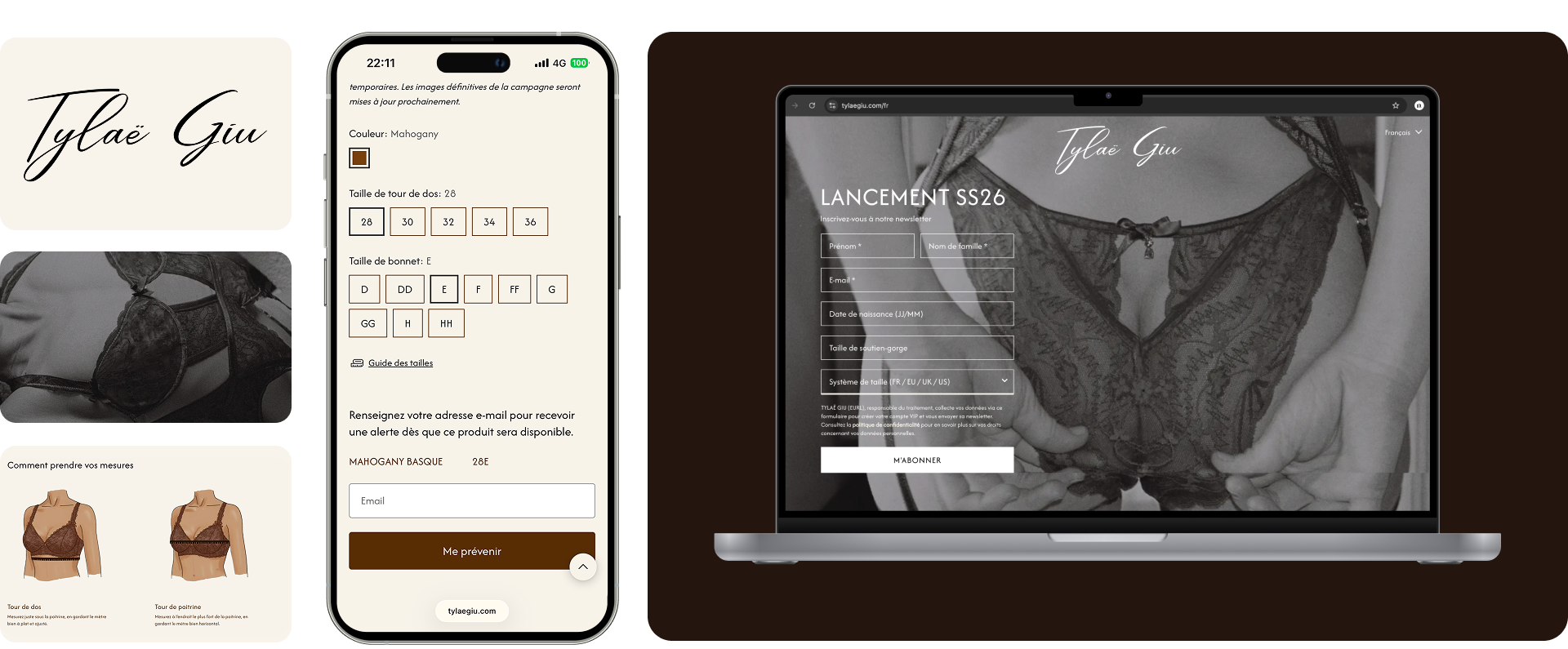 Tylae Giu - marque de lingerie developpement web shopify sur mesure