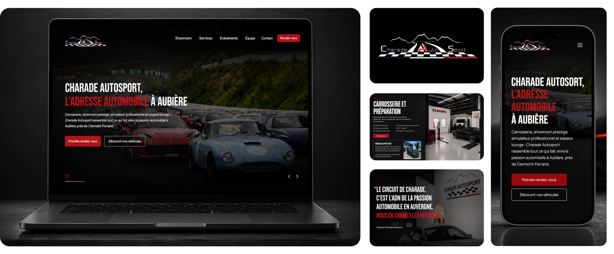 Charade Auto sport - garage automobile et carrosserie - développement web sur-mesure HTML CSS PHP