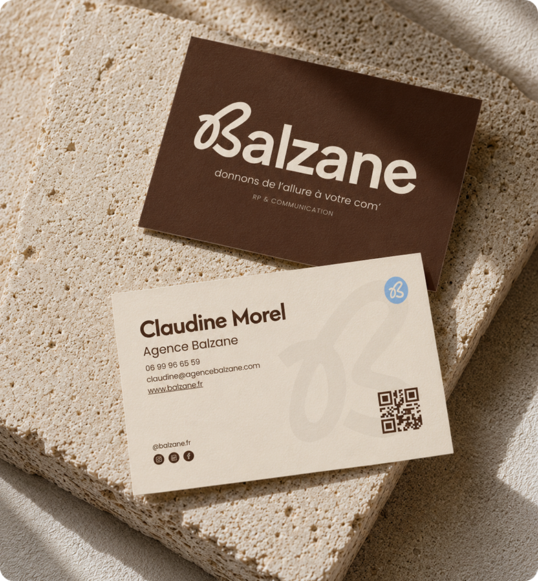 Création de l’identité visuelle et des supports graphiques de Balzane